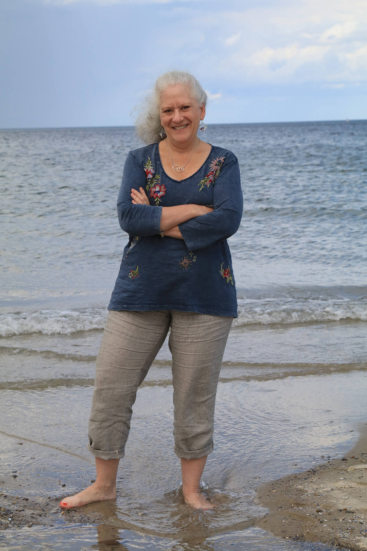 Beth Rontal at the beach