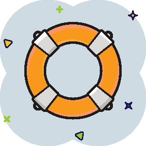 Crisis Management Lifesaver Icon